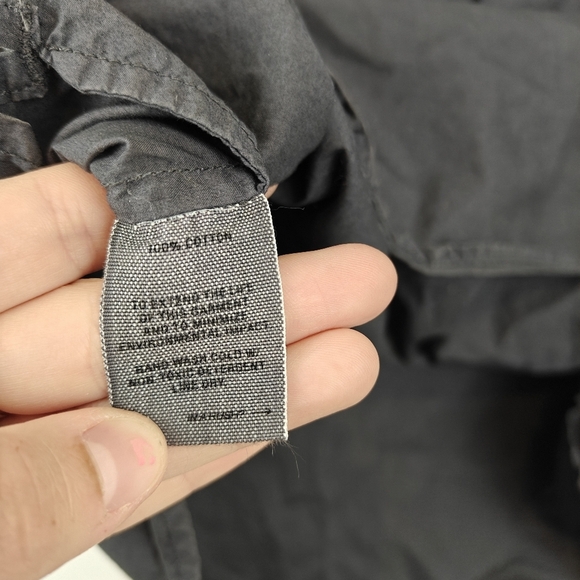 Alex Mill Keeper Oversized Popover Button Long Sleeve Shirt In Charcoal Size M - Picture 9 of 10